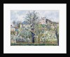 The Vegetable Garden with Trees in Blossom, Spring, Pontoise, 1877 by Camille Pissarro