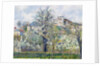 The Vegetable Garden with Trees in Blossom, Spring, Pontoise, 1877 by Camille Pissarro