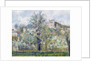 The Vegetable Garden with Trees in Blossom, Spring, Pontoise, 1877 by Camille Pissarro