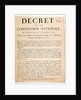 Decree of the National Convention, 24th December 1792 by French School