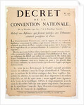 Decree of the National Convention, 24th December 1792 by French School