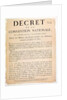 Decree of the National Convention, 24th December 1792 by French School