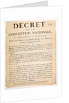 Decree of the National Convention, 24th December 1792 by French School
