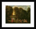 A Meeting in a Park by Jean Antoine Watteau