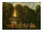 A Meeting in a Park by Jean Antoine Watteau