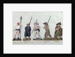 A Sans Culotte with his Pike, a Carter, a Market Porter, a Cobbler and a Carpenter by Lesueur Brothers