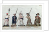 A Sans Culotte with his Pike, a Carter, a Market Porter, a Cobbler and a Carpenter by Lesueur Brothers