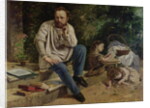 Pierre Joseph Proudhon and his children in 1853 by Gustave Courbet