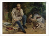 Pierre Joseph Proudhon and his children in 1853 by Gustave Courbet