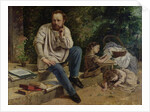 Pierre Joseph Proudhon and his children in 1853 by Gustave Courbet