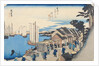 Shinagawa: departure of a Daimyo, in later editions called Sunrise, No.2 from the series '53 Stations of the Tokaido', pub. by Hoeido, 1834-35 by Ando or Utagawa Hiroshige