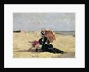 Woman with a Parasol on the Beach, 1880 by Eugene Louis Boudin