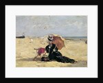 Woman with a Parasol on the Beach, 1880 by Eugene Louis Boudin