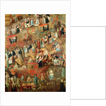 Plaza Mayor in Mexico, detail of carriages by Mexican School