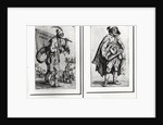 A Beggar and a Hurdy-Gurdy Player by Jacques Callot