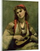 Christine Nilson or The Bohemian with a Mandolin, 1874 by Jean Baptiste Camille Corot