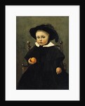 The Painter Adolphe Desbrochers as a Child, Holding an Orange, 1845 by Jean Baptiste Camille Corot