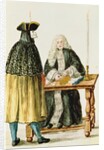 A Magistrate Playing Cards with a Masked Man by Jan van Grevenbroeck