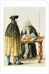 A Magistrate Playing Cards with a Masked Man by Jan van Grevenbroeck