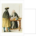 A Magistrate Playing Cards with a Masked Man by Jan van Grevenbroeck