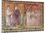 The Paralytic of Capharnaum is Lowered from the Roof by Byzantine School