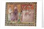 The Paralytic of Capharnaum is Lowered from the Roof by Byzantine School