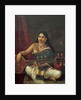 Young Woman with a Veena by Raja Ravi Varma