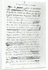 'Le Soir d'un Jour de Marche', facsimile of a page from the manuscript 'Les Miserables' by Victor Hugo by French School