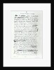 'Le Soir d'un Jour de Marche', facsimile of a page from the manuscript 'Les Miserables' by Victor Hugo by French School