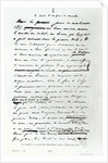 'Le Soir d'un Jour de Marche', facsimile of a page from the manuscript 'Les Miserables' by Victor Hugo by French School