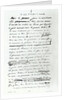'Le Soir d'un Jour de Marche', facsimile of a page from the manuscript 'Les Miserables' by Victor Hugo by French School