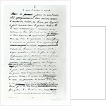 'Le Soir d'un Jour de Marche', facsimile of a page from the manuscript 'Les Miserables' by Victor Hugo by French School