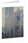 Rouen Cathedral, West Portal, Grey Weather, 1894 by Claude Monet