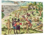Cacodemon attacking the savages by Theodor de Bry