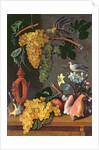 Still Life with Grapes, Birds, Flowers and Shells by Juan de Espinosa