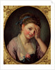 Young Girl with a Rose by Jean Baptiste Greuze