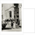 Residents of Villa Medici in Rome, photo sent and dedicated by Claude Debussy to his parents, 1884-85 by French Photographer