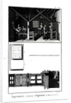 Interior of a Printing Works and Plan of a Press by Robert Benard
