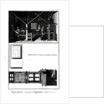 Interior of a Printing Works and Plan of a Press by Robert Benard