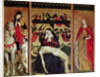 Triptych depicting Pieta between St. Martin and St. Catherine, 1475 by Ludovico Brea