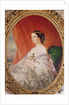 Empress Eugenie after a portrait by Francois Xavier Winterhalter by Jean Baptiste Ange Tissier
