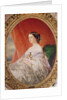 Empress Eugenie after a portrait by Francois Xavier Winterhalter by Jean Baptiste Ange Tissier