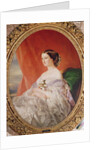 Empress Eugenie after a portrait by Francois Xavier Winterhalter by Jean Baptiste Ange Tissier