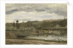 Ferry at Varenne-Saint-Hilaire, 1864 by Camille Pissarro