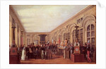 Alexandre Brongniart Presenting the Artists of the Sevres Workshop to Louis XVIII by Jean-Charles Develly