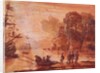 The Disembarkation of Warriors in a Port, possibly Aeneas in Latium, 1660-65 by Claude Lorrain