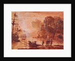 The Disembarkation of Warriors in a Port, possibly Aeneas in Latium, 1660-65 by Claude Lorrain