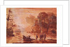 The Disembarkation of Warriors in a Port, possibly Aeneas in Latium, 1660-65 by Claude Lorrain
