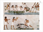Sacrifice and purification of a bull, and a sailing ritual by Egyptian 18th Dynasty