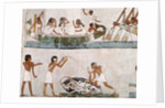 Sacrifice and purification of a bull, and a sailing ritual by Egyptian 18th Dynasty